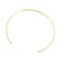 Bracelet jonc avec 2 anneaux plaqué par "flash" or sur laiton 60mm x 1pc