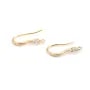 Crochet boucles d'oreilles dorée sur laiton 9x17mm x 2pcs