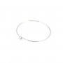Créole boucles d'oreilles 20mm plaquée par "flash"or sur laiton x 4pcs