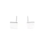 Clous d'oreille carré 6mm, plaqué par "flash" or sur laiton x 2pcs 