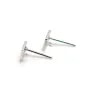 Clous d'oreille carré 6mm, plaqué par "flash" or sur laiton x 2pcs 