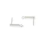 Ear studs, in the shape of a tube 2x14mm, by "flash" Gold on brass x 2pcs