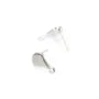 Clous d'oreille 8x13mm, plaqué par"flash" or sur laiton x 2pcs 