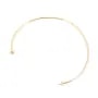 Bracelet jonc avec 2 anneaux plaqué par "flash" or sur laiton 60mm x 1pc