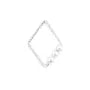Intercalaire breloque en forme losange 14.5x20mm, doré sua laiton avec perle nacré x 2pcs 
