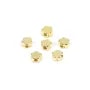 Intercalaire fleur plaquée par "flash" or sur laiton2.5x5mm x 10pcs