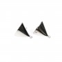 Clous d'oreilles 13x13.5mm, doré sur laiton x 2pcs 