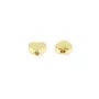 Intercalary heart stuck  by "flash" Gold on brass 4.3x5mm x 8pcs