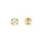 Intercalaire rond avec zirconium dorée sur laiton 5mm x 4pcs