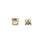 Intercalaire cube plaquée par "flash" or sur laiton 3x3.2mm x 10pcs