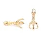 Pendentif coquillage dorée sur laiton 23mm x 2pcs