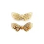 Charm butterfly  with zirconium by "flash" gold on brass 12x20mm x 4pcs