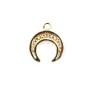 Charm in the shape of a tree 9.5x11.5mm, plated by "flash" gold on brass x 1pc