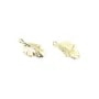 Breloque feuille doré sur laiton 8.2x14mm x 5pcs