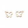 Breloque papillion plaqué par "flash" or sur laiton 9x11mm x 5pcs