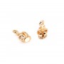 Pampille crown plaquée par "flash" or sur laiton 5.5x6mm x 10pcs