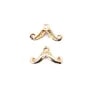 Panther charm by "flash" gold on brass  12x14.5mm x 4pcs