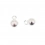 Breloque ronde brillant 4mm, plaqué par 