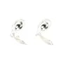 Clip d'oreilles rond décoré 12mm argent 925 x 2pcs