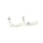 Clip d'oreille rond décoré 12mm argent 925 x 2pcs