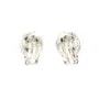 Clip d'oreille rond décoré 12mm argent 925 x 2pcs