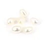 Perle de culture d'eau douce, blanche, olive, 8-9mm x 1pc