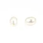 Perle de culture d'eau douce, blanche, olive, 8-9mm x 1pc