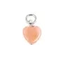 Breloque Saphir ovale facetté 4x6mm - Argent Rhodié  x 1pc