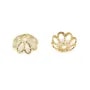 Coupelle en fleur dorée sur laiton 8mm x 10pcs