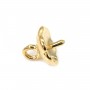 Pendant for half - drilles by "flash" gold on brass 5.6mm x 10pcs