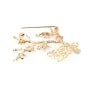 Flash gold-plated pendant brooch flower x 1pc