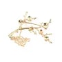 Broche pendentif fleur dorée x 1pc