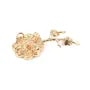 Broche pendentif carré plaquée par "flash" or 34mm x 1pc