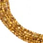 Oeil de tigre gold, de forme ronde facetté, de taille 4mm x 39cm