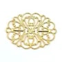 Ovale Filigreed Skeleton golden tone 34x26mm x 1pc