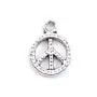 Peace & love charm bronze tone 8.5mm x 4pcs
