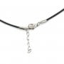 Tour de cou  rigide noir 1.5mm x 1pc