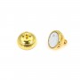 Golden tone magnetic clasp 10mm  x 10pcs