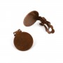 Support clip for cabochon of 18mm to stick, of copper color x  8pcs