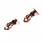 Clip support à coller, de couleur cuivre, pour cabochon de 15mm x 8pcs