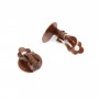 Clip support à coller, de couleur cuivre, pour cabochon de 15mm x 8pcs
