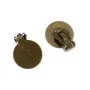 Support clip for cabochon of 18mm to stick, of brass color x 8pcs