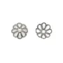 Filigreed saucers old silver tone 8mm x 20pcs