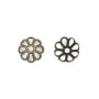 Coupelle en fleur bronze vielli  8mm x 20pcs