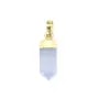 Pendentif Calcédoine pointe - doré - 6x16mm x 1pc