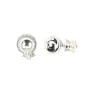 Clip d'oreille rond décoré 12mm argent 925 x 2pcs