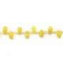 Jade Faceted Drop Tinted Yellow 5x9mm x 2pcs