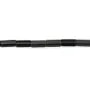 Agate noire tube facette 4x8mm x 40cm