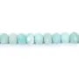 Amazonite rondelle facettée sur fil 5x8mm x 40cm