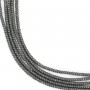 Hématite  mate rondelle facette 2x3mm x 40cm